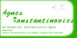 agnes konstantinovics business card
