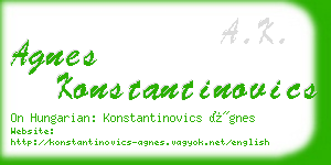 agnes konstantinovics business card